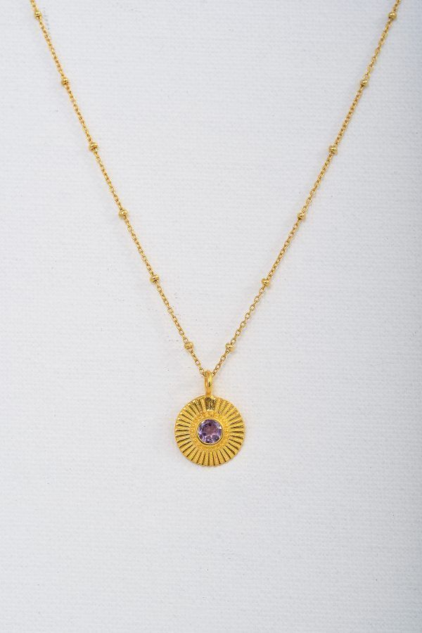 Collar oro 7 Chakras amatista