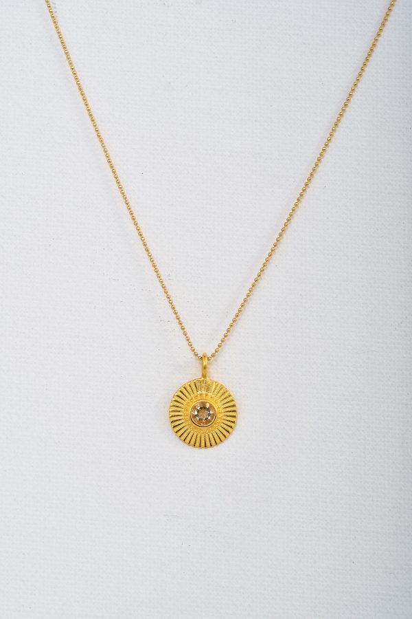 Collar oro 7 chakras citrino
