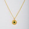 collar oro 7 chakras onix verde