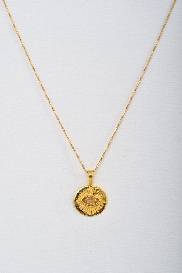 Collar oro GodEye Citrino