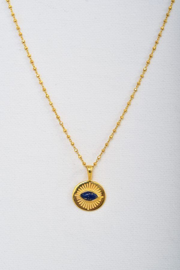 Collar oro GodEye Lapis Lázuli