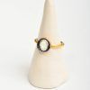 Anillo diamante Polki plata con esmalte negro
