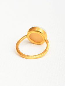 Anillo druzzy plata piedra natural