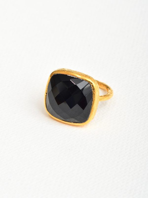 Anillo ónix negro grande