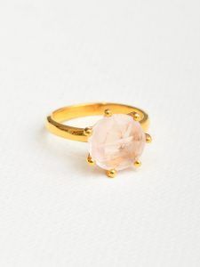 Anillo Maje Cuarzo Rosa