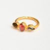 Anillo tres turmalinas oro