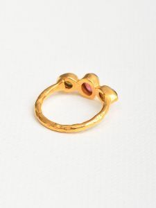 Anillo tres turmalinas oro piedra natural