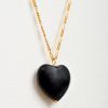 Collar corazón onix negro