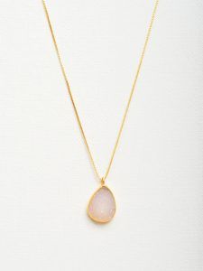 collar druzzy piedra natural plata