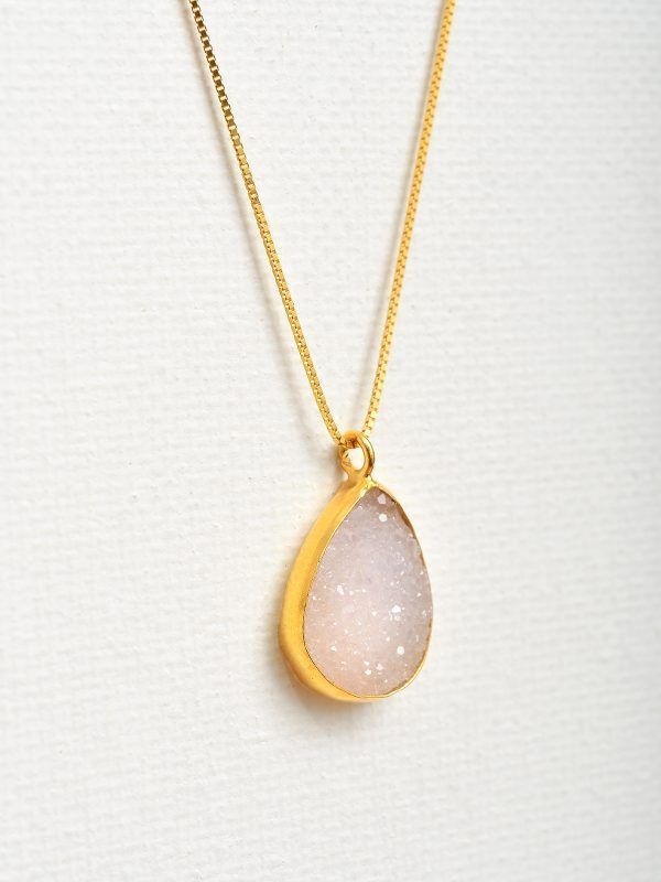 Collar druzzy piedra natural