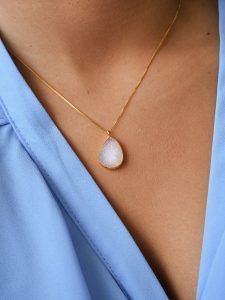 collar druzzy piedra natural modelo
