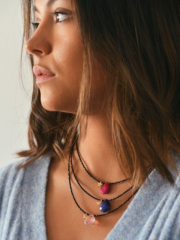 Collares espinelas piedras naturales