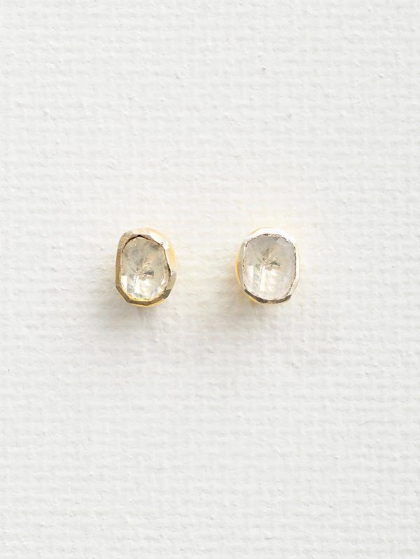 Pendientes Diamante Polki en plata