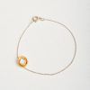 Pulsera diamante Polki con cadena de plata